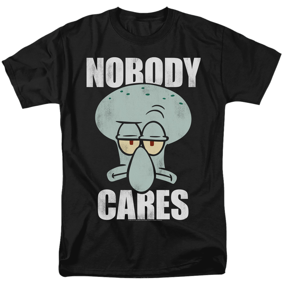 SpongeBob SquarePants Nobody Cares Meme - Men's Regular Fit T-Shirt Men's Regular Fit T-Shirt SpongeBob SquarePants