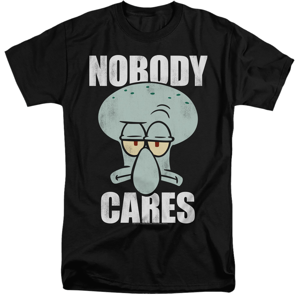 SpongeBob SquarePants Nobody Cares Meme - Men's Tall Fit T-Shirt Men's Tall Fit T-Shirt SpongeBob SquarePants