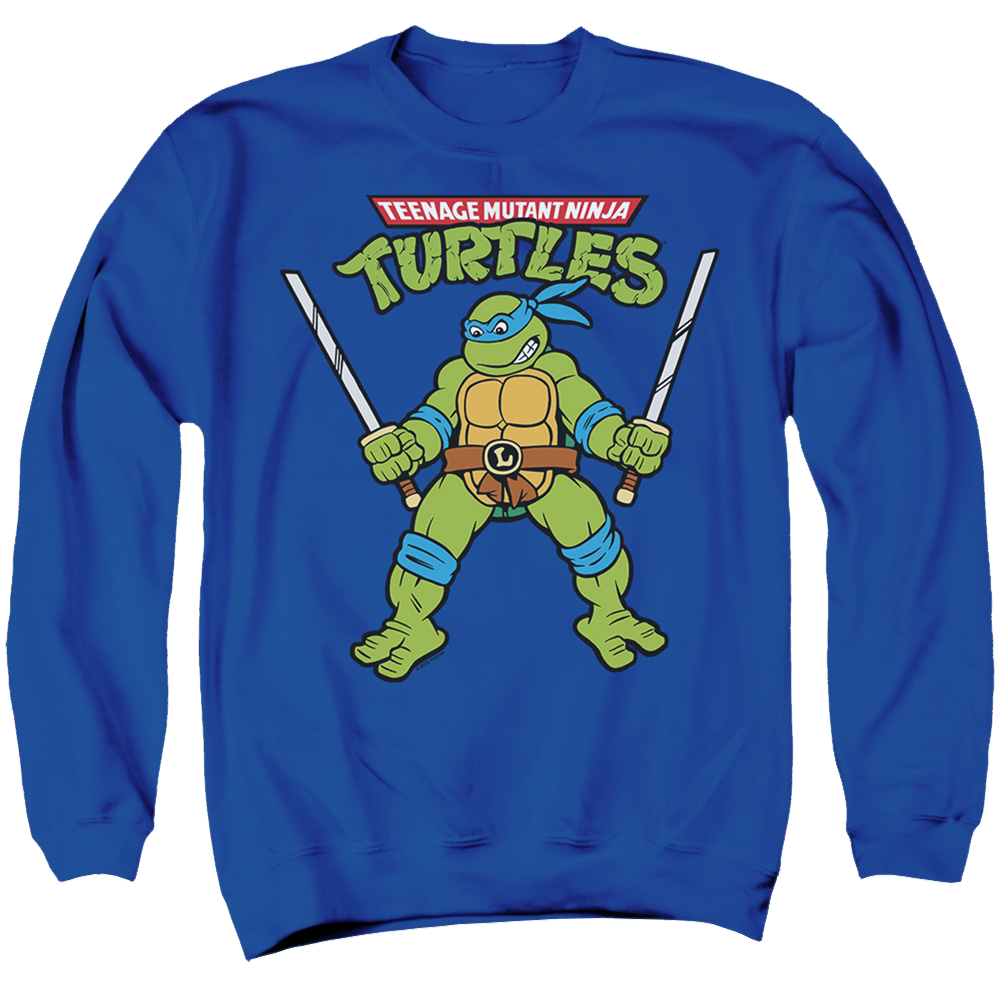 Teenage Mutant Ninja Turtles Retro Leo - Men's Crewneck Sweatshirt Men's Crewneck Sweatshirt Teenage Mutant Ninja Turtles