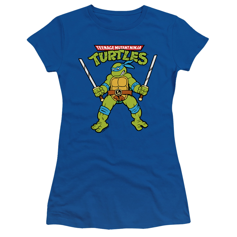 Teenage Mutant Ninja Turtles Retro Leo - Juniors T-Shirt Juniors T-Shirt Teenage Mutant Ninja Turtles