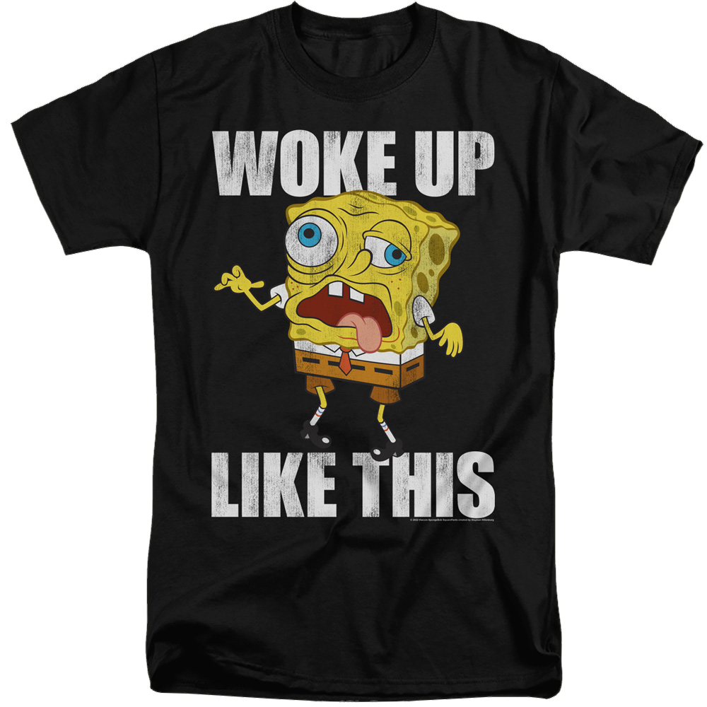 SpongeBob SquarePants Woke Up Like This Meme - Men's Tall Fit T-Shirt Men's Tall Fit T-Shirt SpongeBob SquarePants