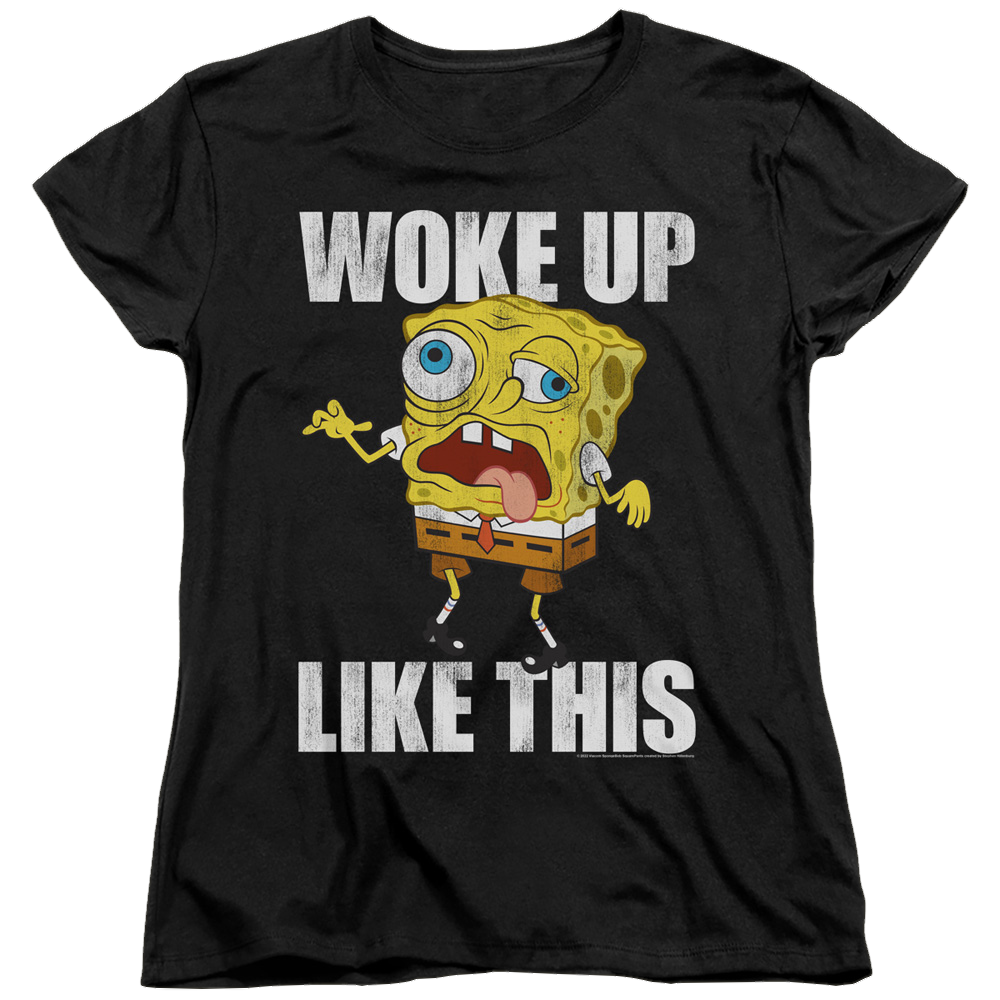 SpongeBob SquarePants Woke Up Like This Meme - Women's T-Shirt Women's T-Shirt SpongeBob SquarePants