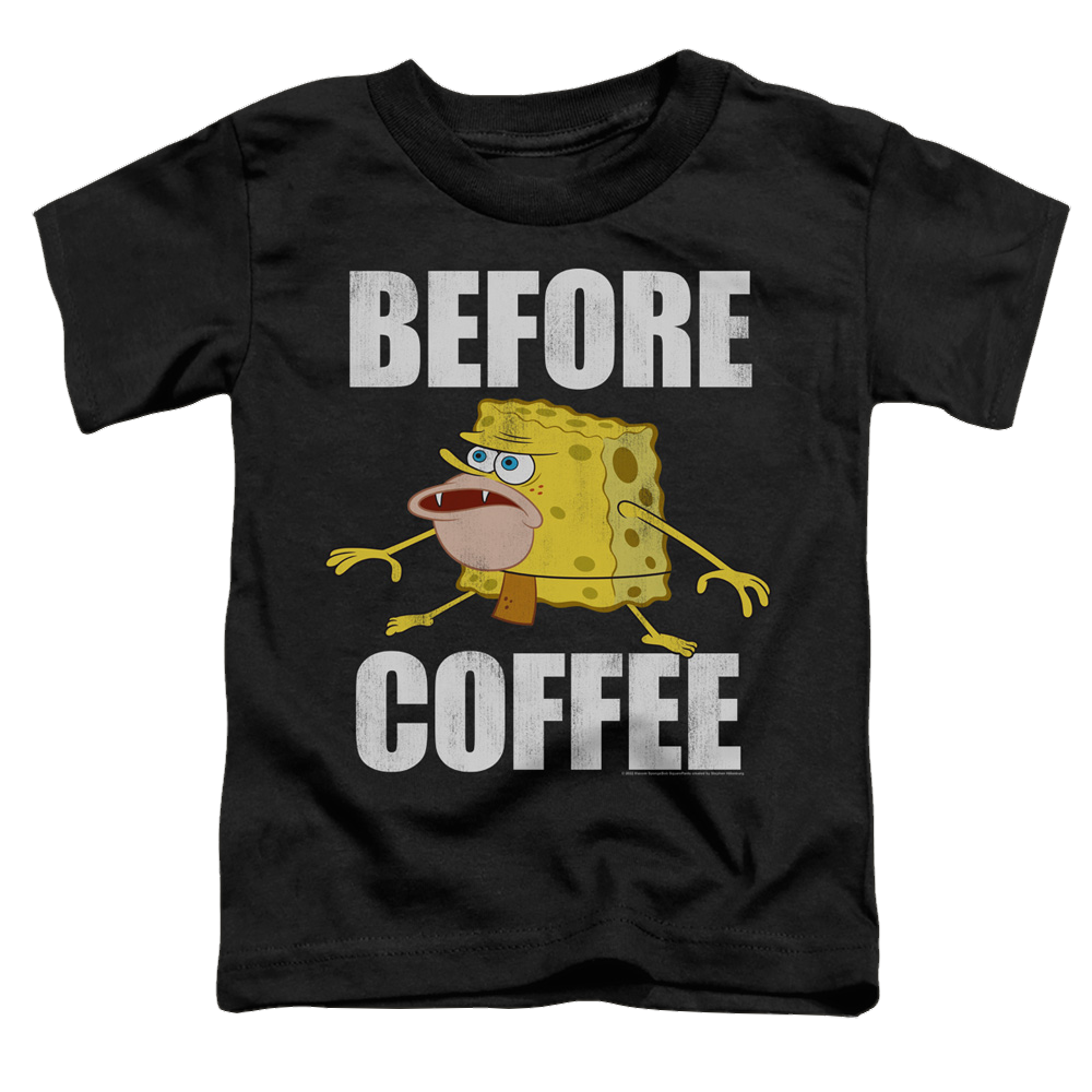 SpongeBob SquarePants Before Coffee Meme - Toddler T-Shirt Toddler T-Shirt SpongeBob SquarePants