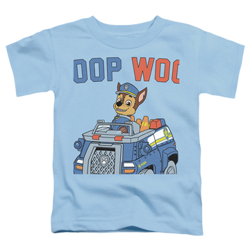 Light blue toddler t-shirt with Paw Patrol Woop graphic