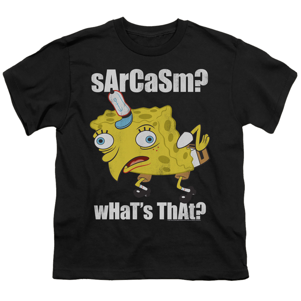 SpongeBob SquarePants Sarcasm Meme - Youth T-Shirt Youth T-Shirt (Ages 8-12) SpongeBob SquarePants