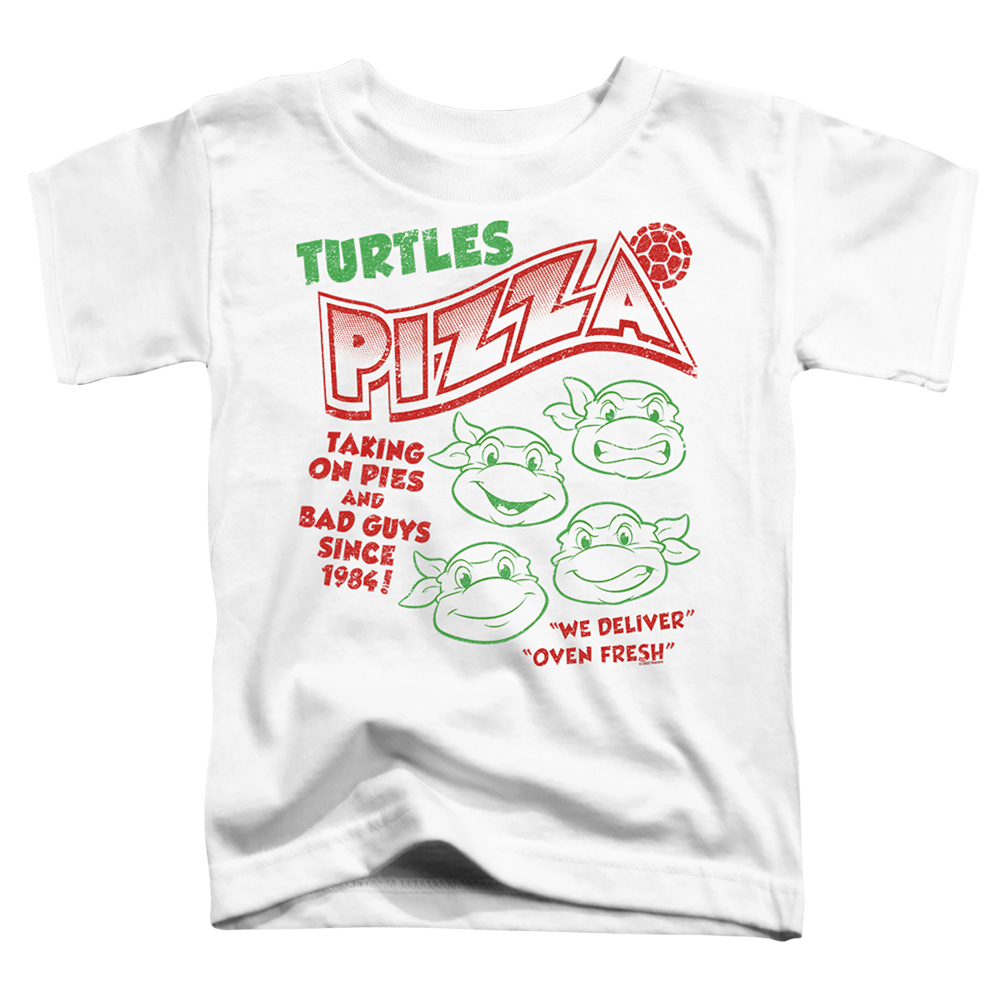 Pizza Logo Tee Little Boys 4-7 - White