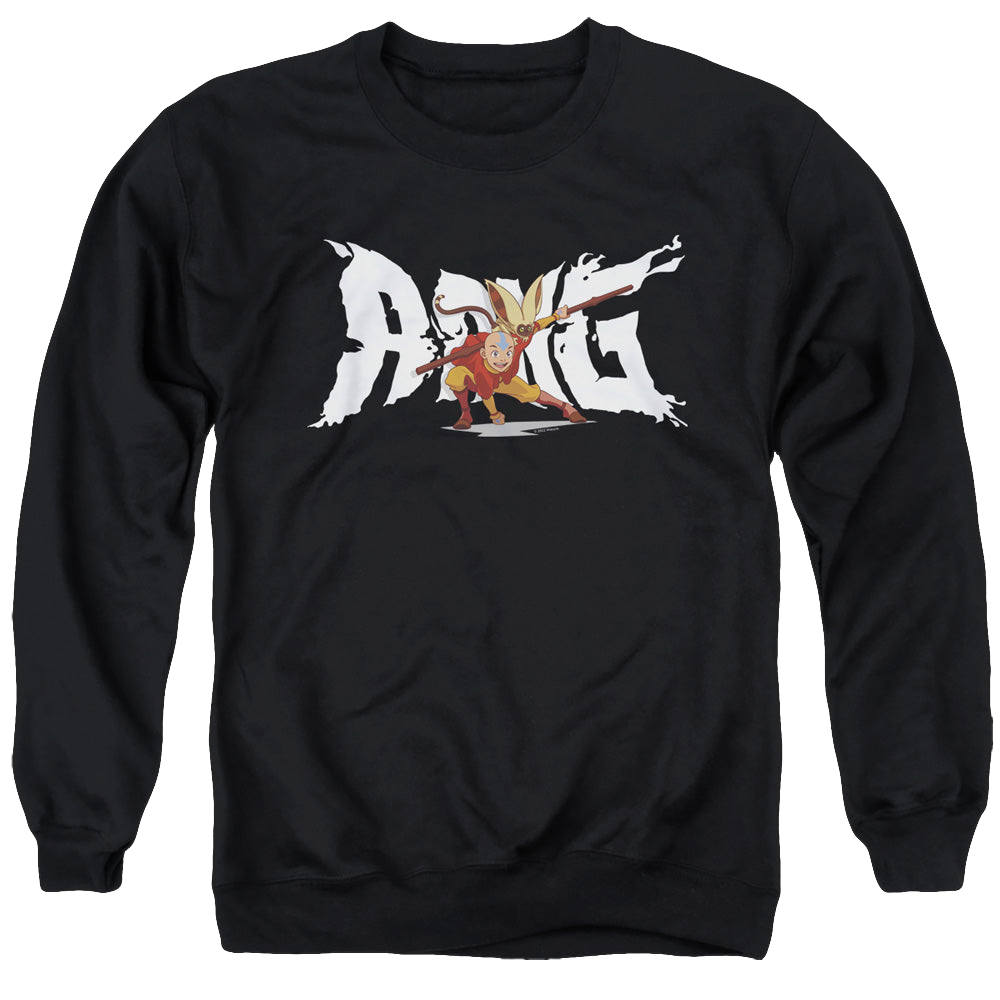 Avatar The Last Airbender Aang And Momo - Men's Crewneck Sweatshirt Men's Crewneck Sweatshirt Avatar The Last Airbender