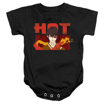 Black baby bodysuit with Avatar The Last Airbender Hot Zuko graphic