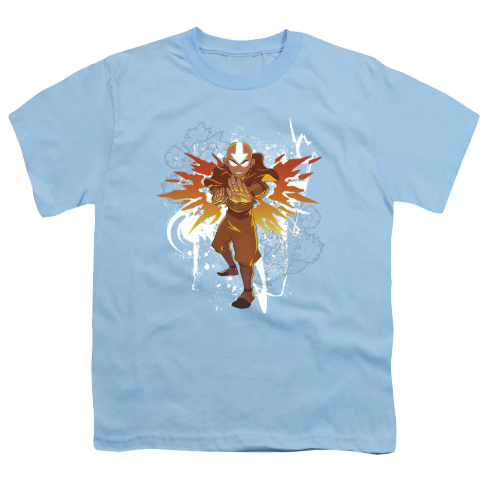 Avatar The Last Airbender Flower And Fish Aang - Youth T-Shirt Youth T-Shirt (Ages 8-12) Avatar The Last Airbender