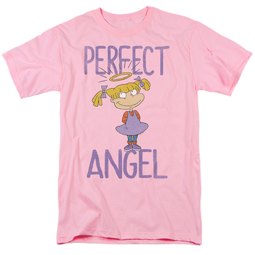 Pink men's regular fit t-shirt with Rugrats Angelica Perfect Angel graphic