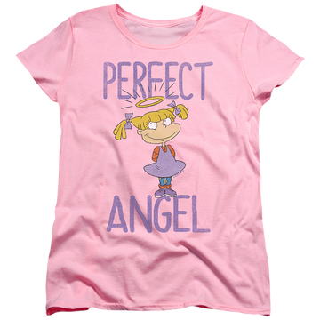 Pink women's t-shirt with Rugrats Angelica Perfect Angel graphic