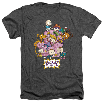 Charcoal men's heather t-shirt with Rugrats Chair graphic