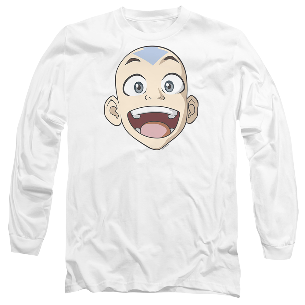 Avatar The Last Airbender Big Aang Face - Men's Long Sleeve T-Shirt Men's Long Sleeve T-Shirt Avatar The Last Airbender