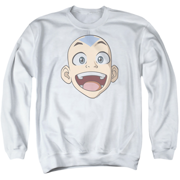 Avatar The Last Airbender Big Aang Face - Men's Crewneck Sweatshirt Men's Crewneck Sweatshirt Avatar The Last Airbender