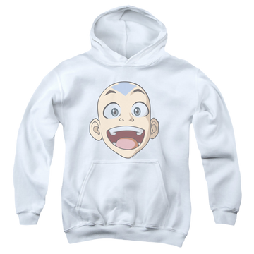 Avatar The Last Airbender Big Aang Face - Youth Hoodie Youth Hoodie (Ages 8-12) Avatar The Last Airbender