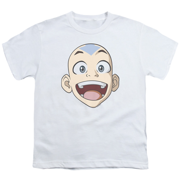 Avatar The Last Airbender Big Aang Face - Youth T-Shirt Youth T-Shirt (Ages 8-12) Avatar The Last Airbender