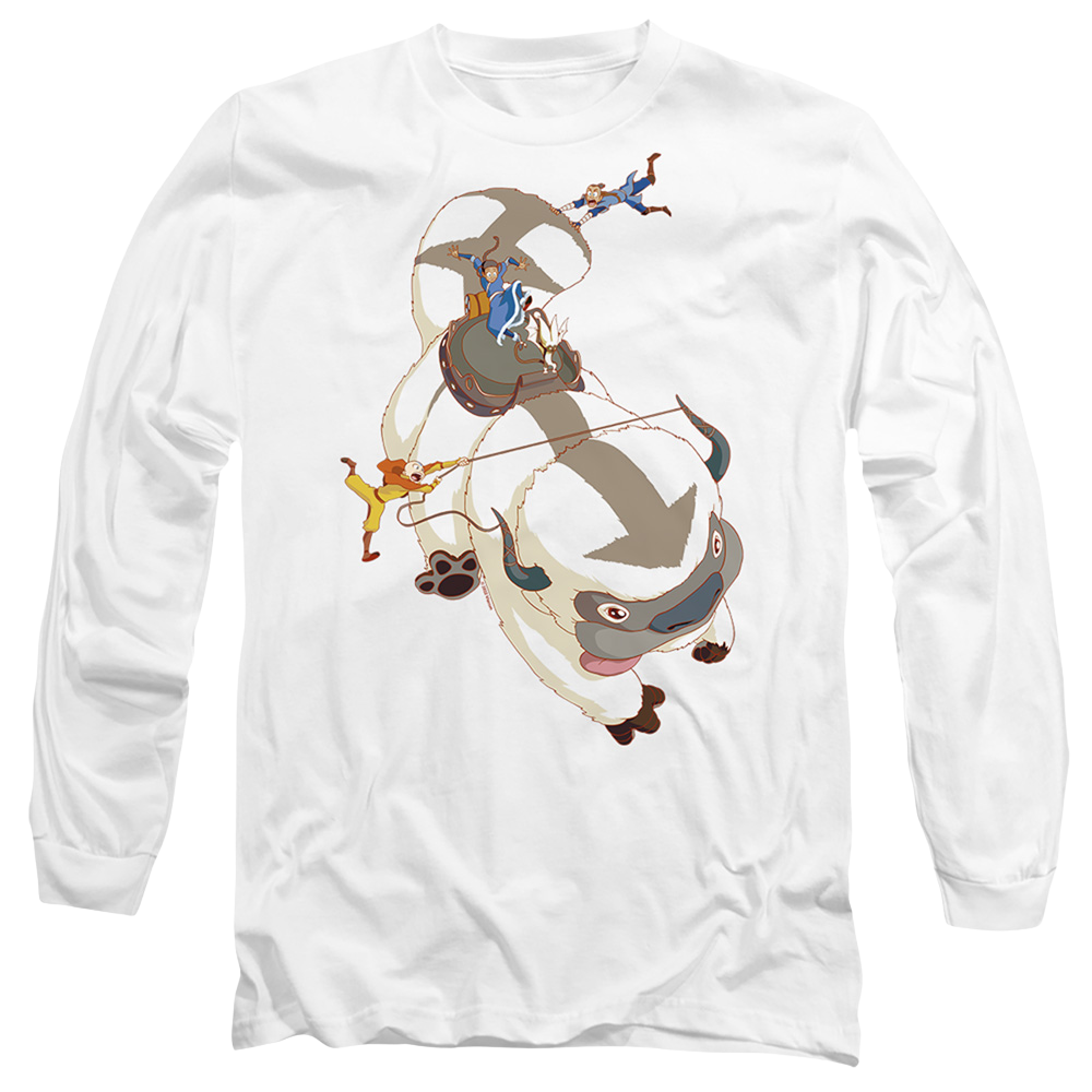 Avatar The Last Airbender Hang On Appa - Men's Long Sleeve T-Shirt Men's Long Sleeve T-Shirt Avatar The Last Airbender