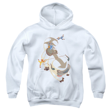 Avatar The Last Airbender Hang On Appa - Youth Hoodie Youth Hoodie (Ages 8-12) Avatar The Last Airbender