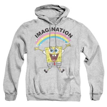 Athletic heather pullover hoodie with SpongeBob SquarePants Simple Imagination graphic