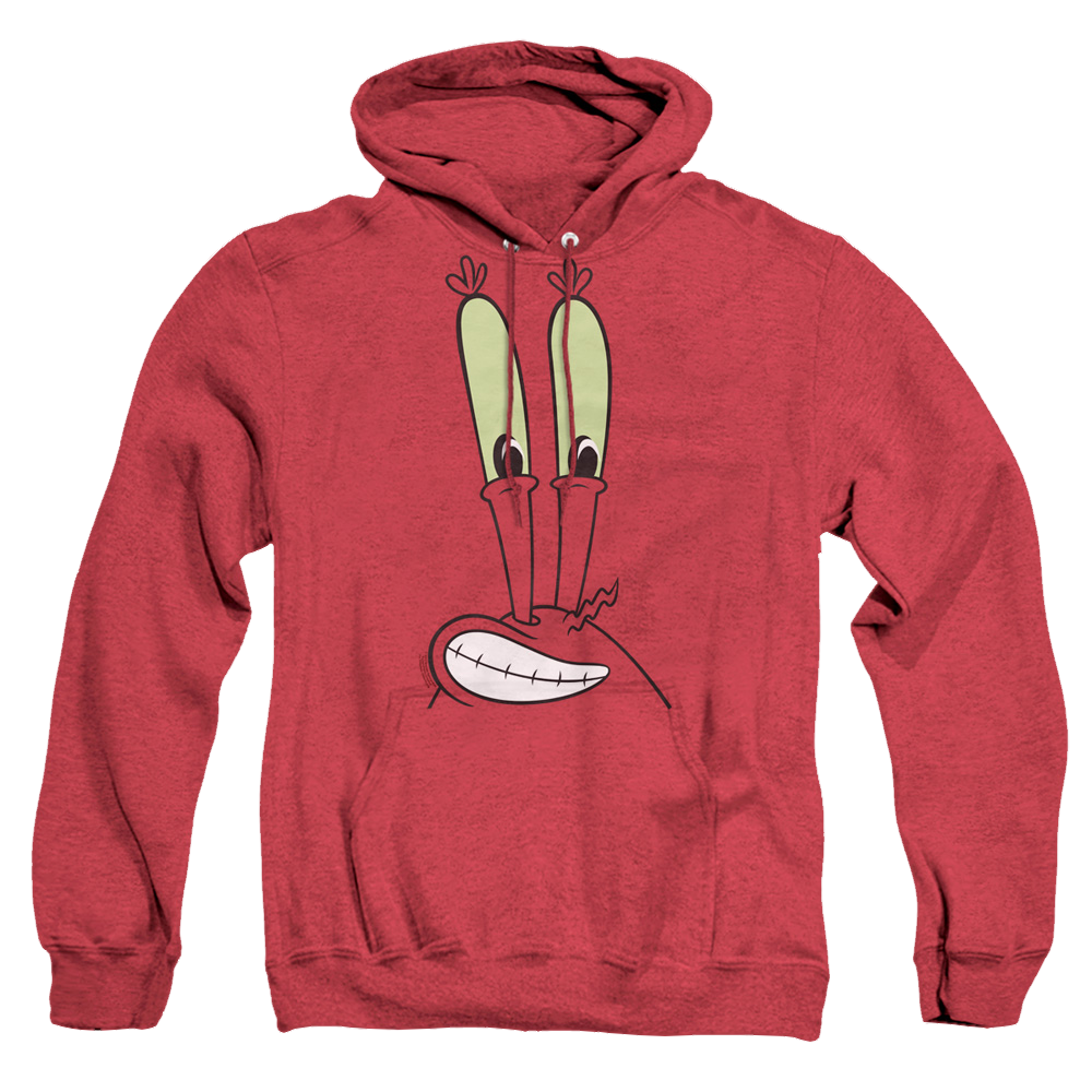 SpongeBob SquarePants Mr. Krabs Smile Face - Heather Pullover Hoodie