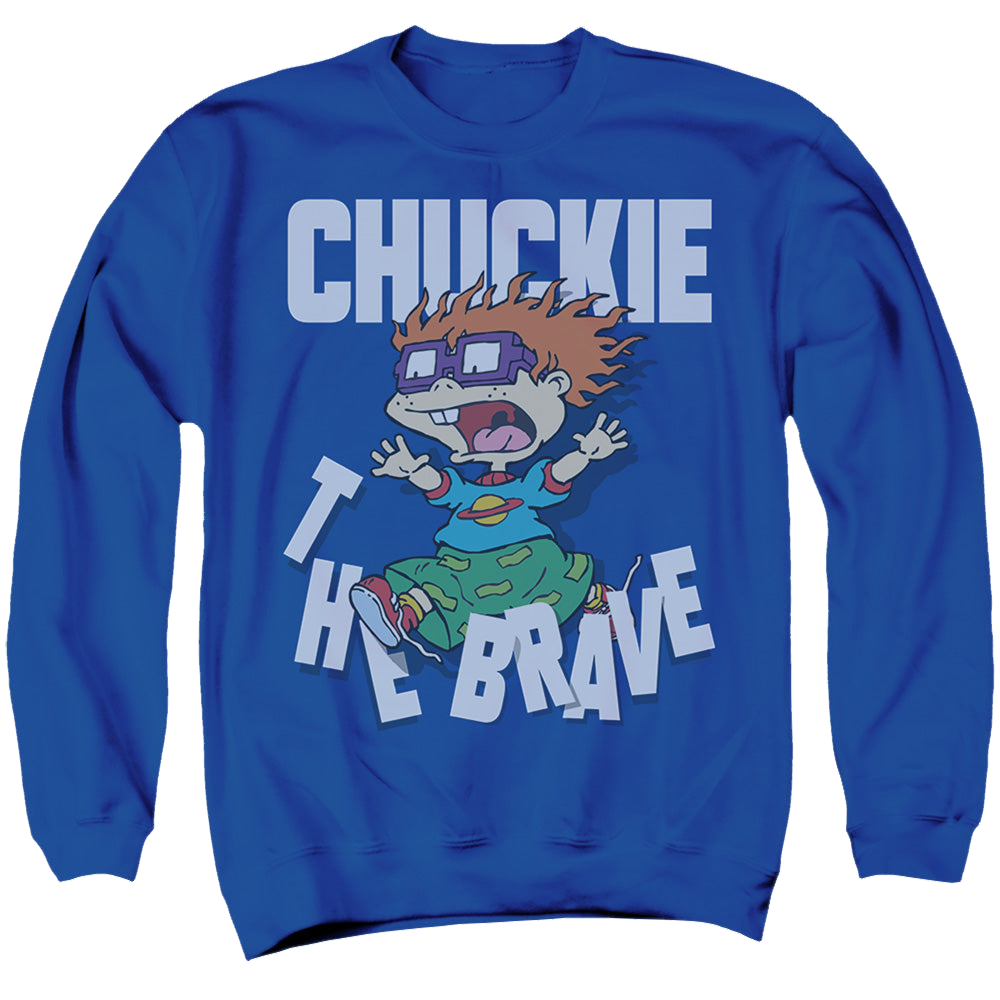 Rugrats Chuckie The Brave - Men's Crewneck Sweatshirt Men's Crewneck Sweatshirt Rugrats