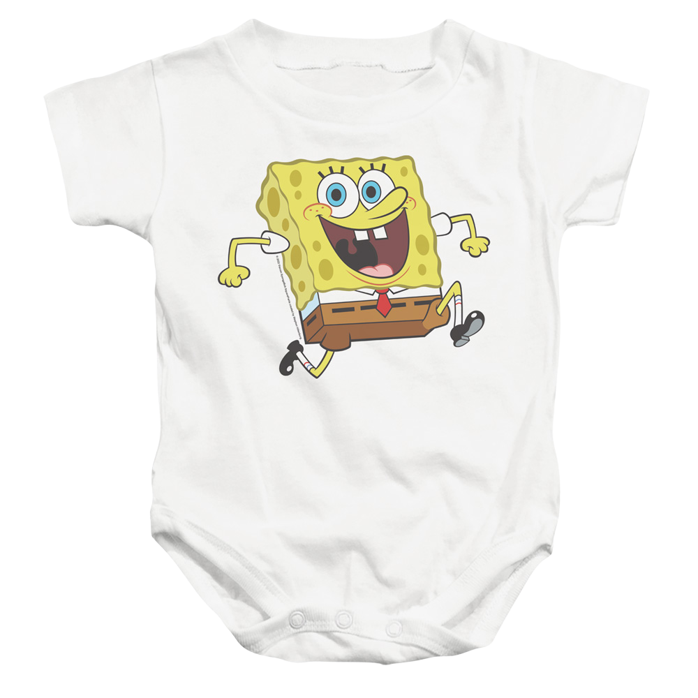 SpongeBob SquarePants Happy Running Spongebob - Baby Bodysuit Baby Bodysuit SpongeBob SquarePants
