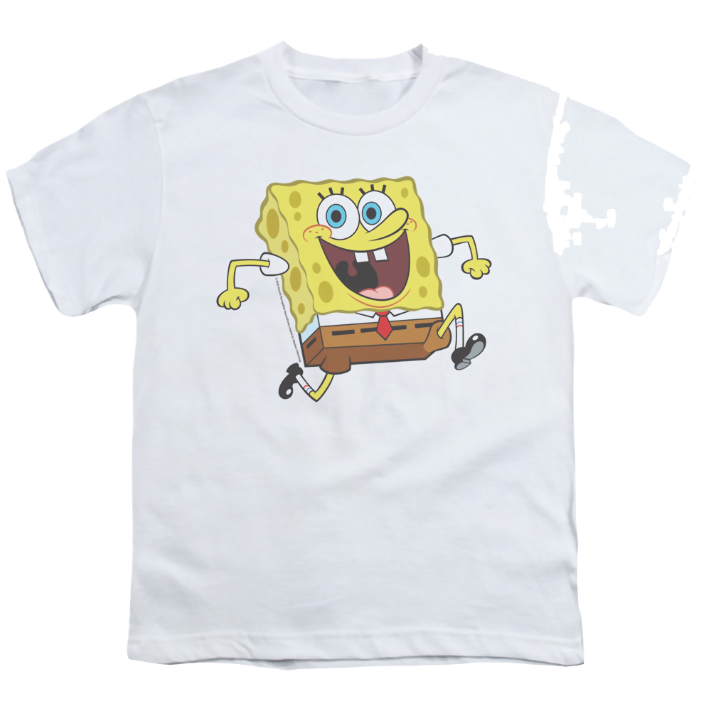 SpongeBob SquarePants Happy Running Spongebob - Youth T-Shirt Youth T-Shirt (Ages 8-12) SpongeBob SquarePants