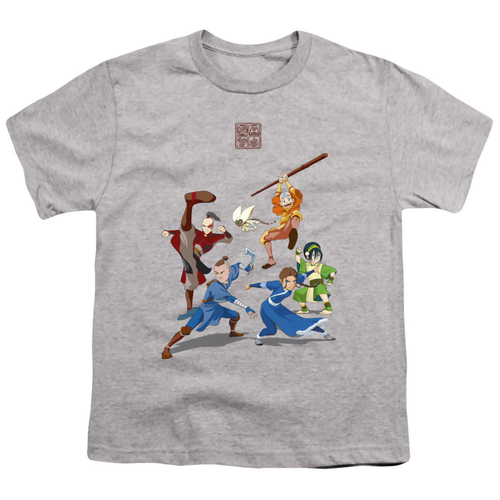 Avatar The Last Airbender Group - Youth T-Shirt Youth T-Shirt (Ages 8-12) Avatar The Last Airbender