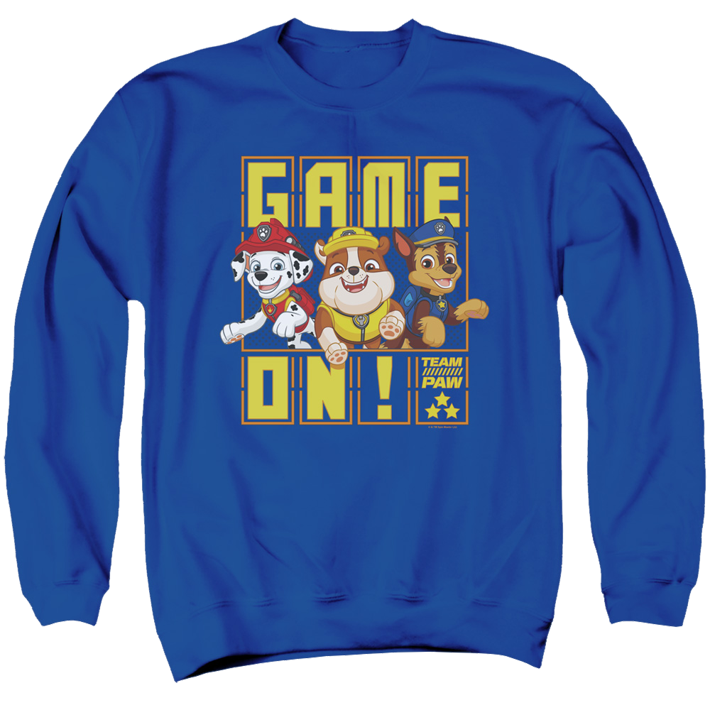 Paw Patrol Game On Team Paw - Men's Crewneck Sweatshirt Men's Crewneck Sweatshirt Paw Patrol