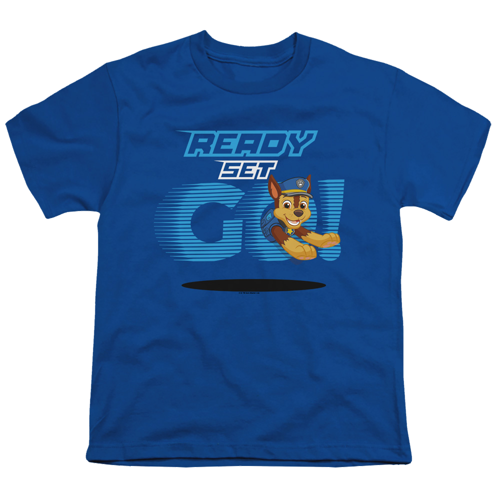 Paw Patrol Ready Set Go! Chase - Youth T-Shirt Youth T-Shirt (Ages 8-12) Paw Patrol