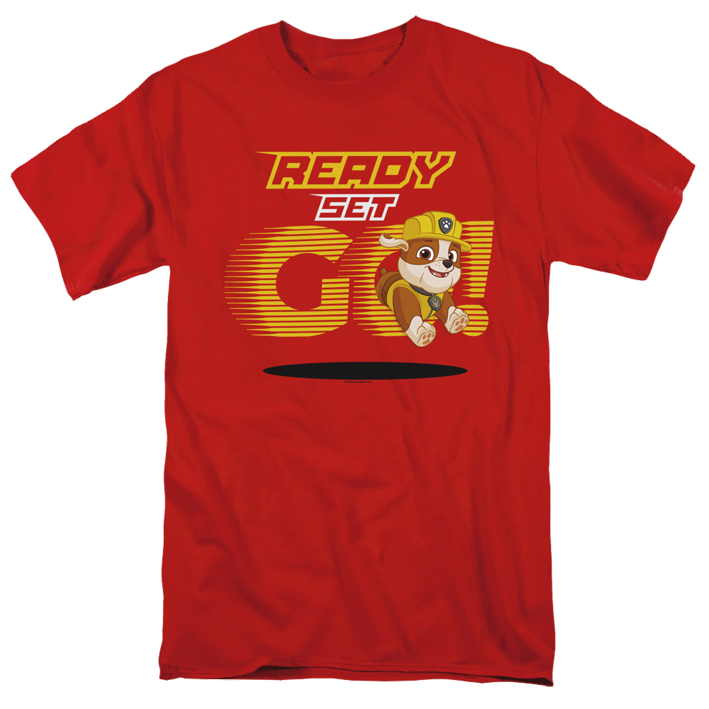 Paw Patrol Ready Set Go! Rubble - Men's Regular Fit T-Shirt Men's Regular Fit T-Shirt Paw Patrol