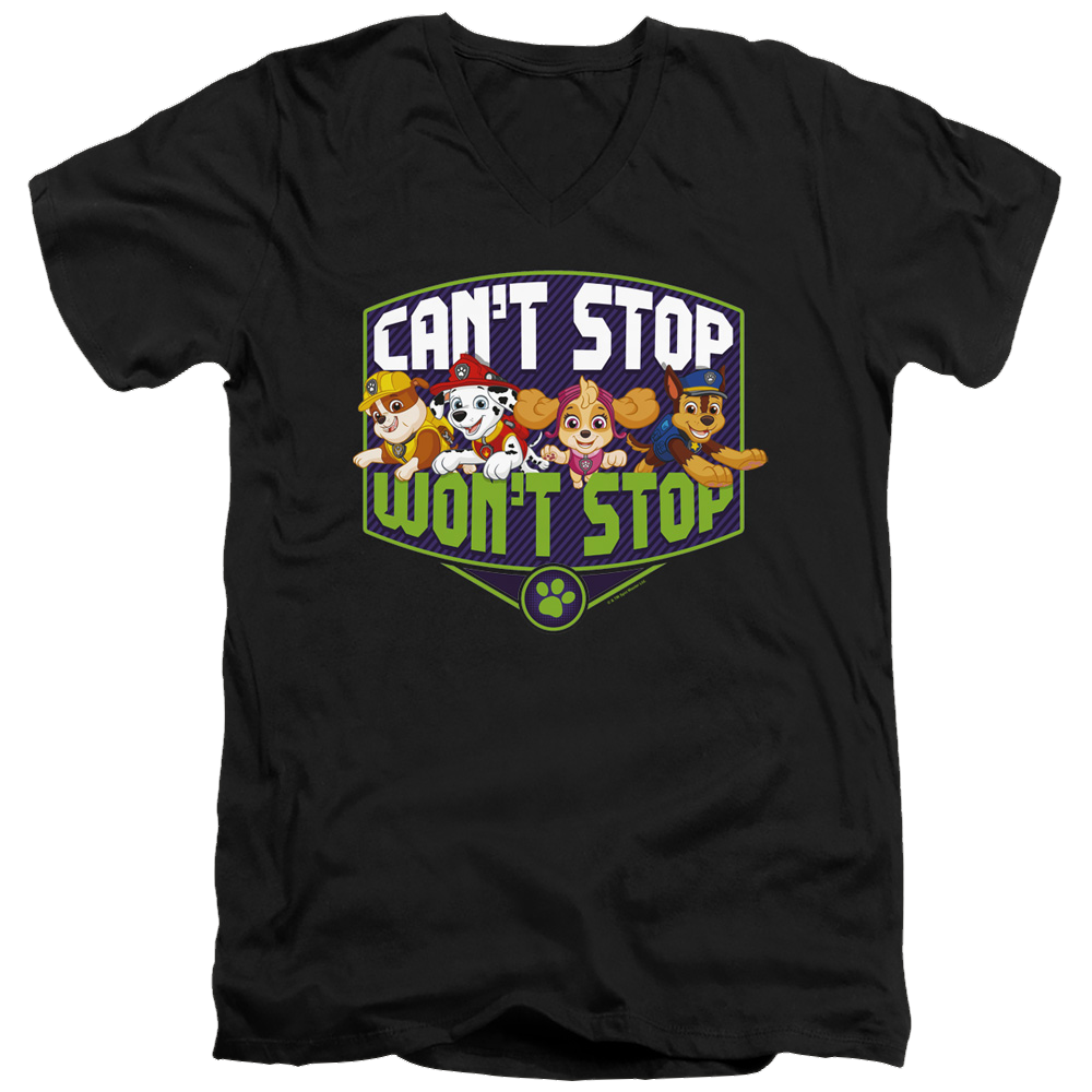 Paw Patrol Can'T Stop Won'T Stop - Men's V-Neck T-Shirt Men's V-Neck T-Shirt Paw Patrol