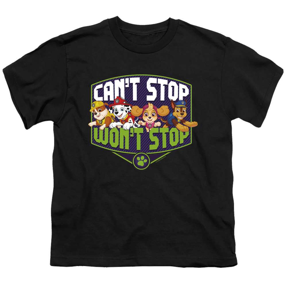 Paw Patrol Can'T Stop Won'T Stop - Youth T-Shirt Youth T-Shirt (Ages 8-12) Paw Patrol