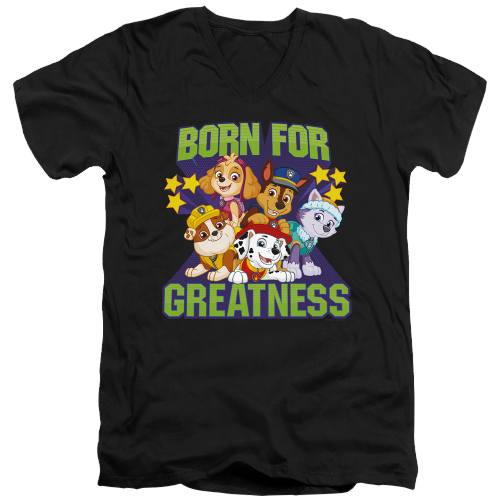 Paw Patrol Born For Greatness - Men's V-Neck T-Shirt Men's V-Neck T-Shirt Paw Patrol