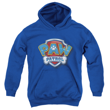 Royal youth hoodie for ages 8 to 12 with Paw Patrol 3D Logo graphic