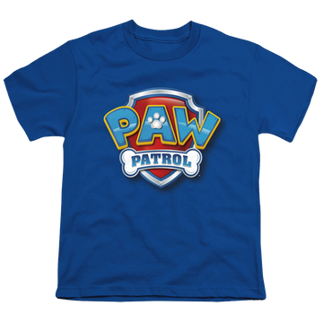 Royal youth t-shirt for ages 8 to 12 with Paw Patrol 3D Logo graphic