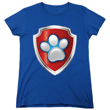 Royal women's t-shirt with Paw Patrol Badge graphic