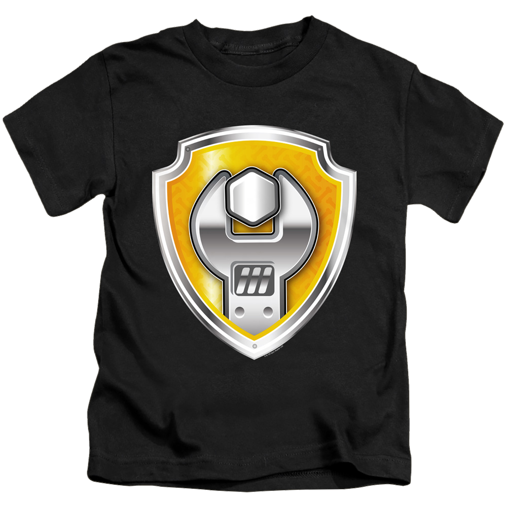 Paw Patrol Rubble Badge - Kid's T-Shirt Kid's T-Shirt (Ages 4-7) Paw Patrol
