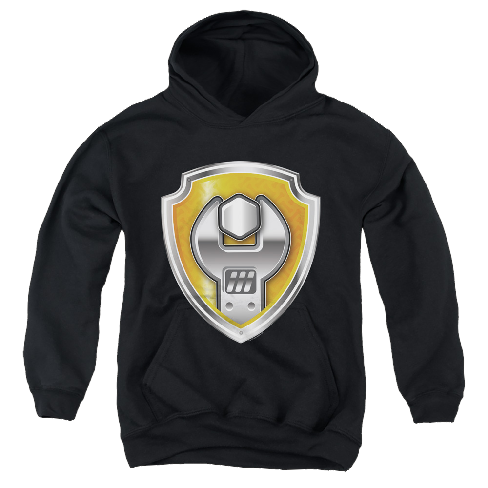 Paw Patrol Rubble Badge - Youth Hoodie Youth Hoodie (Ages 8-12) Paw Patrol