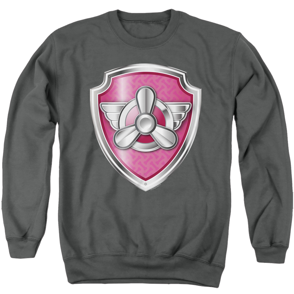 Paw Patrol Skye Badge - Men's Crewneck Sweatshirt Men's Crewneck Sweatshirt Paw Patrol