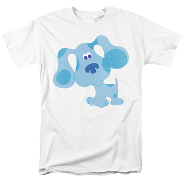 White men's regular fit t-shirt with Blue's Clues Blue Hug graphic