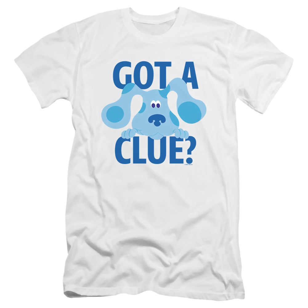 Blue's Clues Get A Clue - Men's Premium Slim Fit T-Shirt Men's Premium Slim Fit T-Shirt Blue's Clues