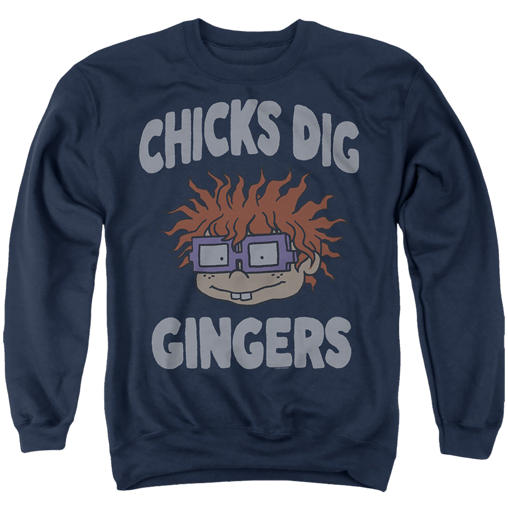Rugrats Chicks Dig Gingers - Men's Crewneck Sweatshirt Men's Crewneck Sweatshirt Rugrats