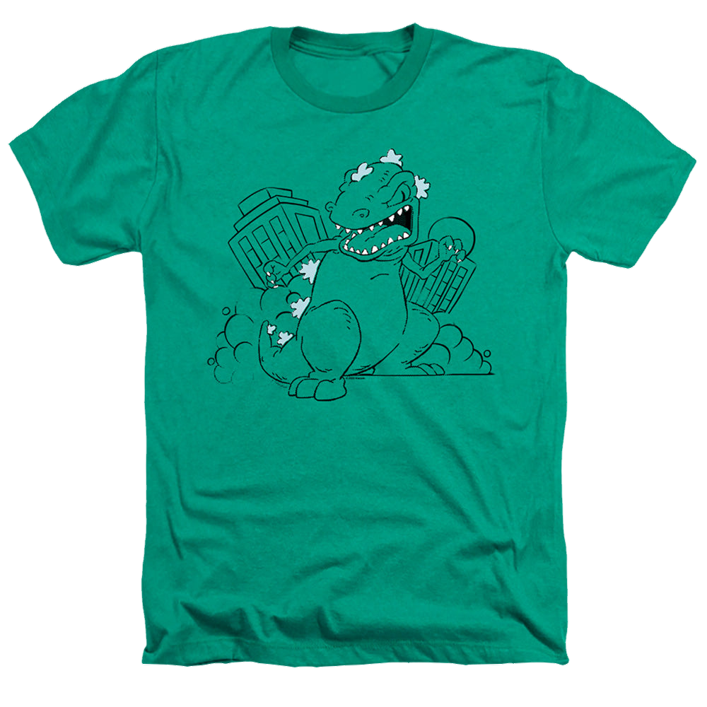 Rugrats Reptar Destroys City - Men's Heather T-Shirt Men's Heather T-Shirt Rugrats