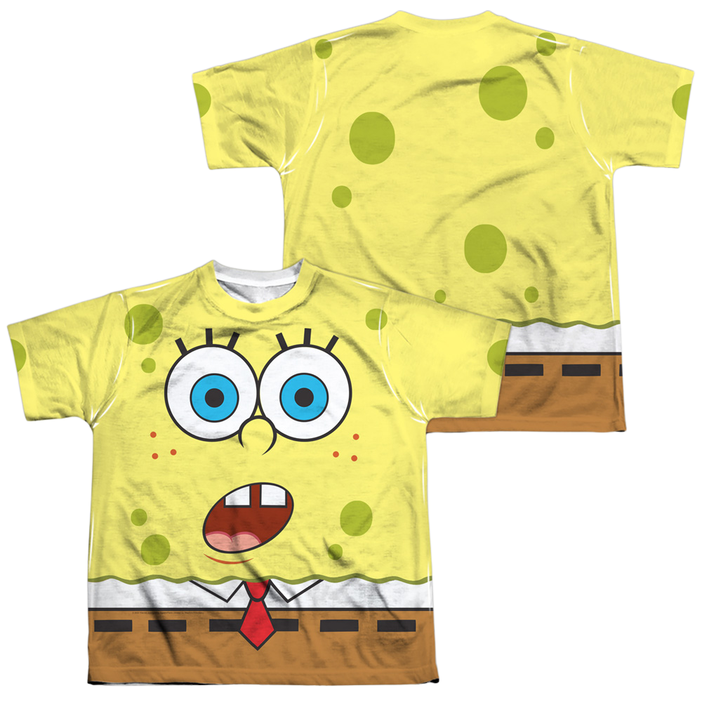 SpongeBob SquarePants Surprise Face - Youth All-Over Print T-Shirt Youth All-Over Print T-Shirt (Ages 8-12) SpongeBob SquarePants