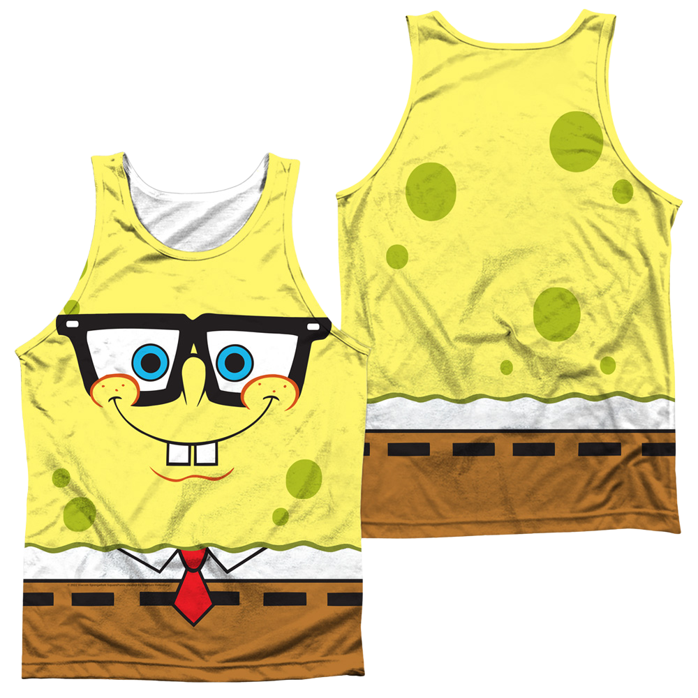 SpongeBob SquarePants Nerd Face - Men's All Over Print Tank Top Men's All Over Print Tank SpongeBob SquarePants