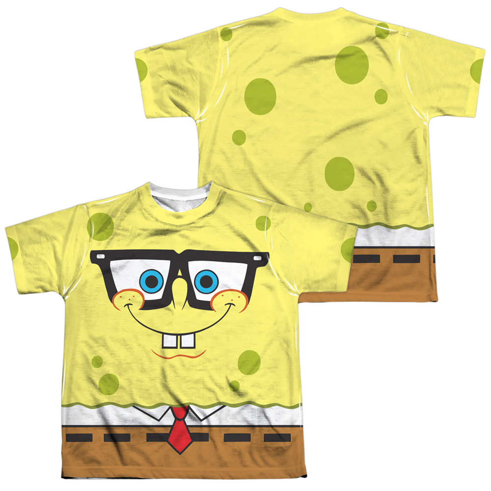 SpongeBob SquarePants Nerd Face - Youth All-Over Print T-Shirt Youth All-Over Print T-Shirt (Ages 8-12) SpongeBob SquarePants