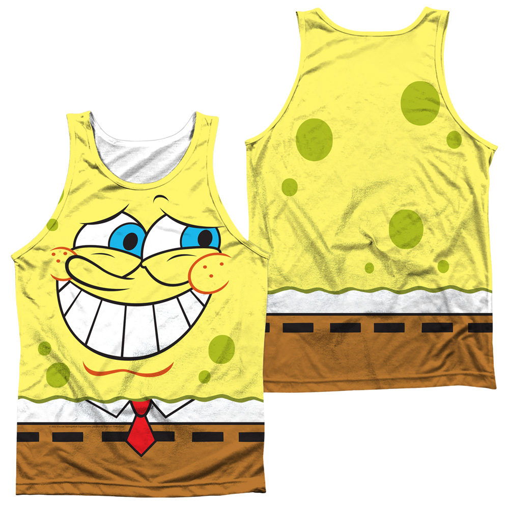 SpongeBob SquarePants Guilty Face - Men's All Over Print Tank Top Men's All Over Print Tank SpongeBob SquarePants