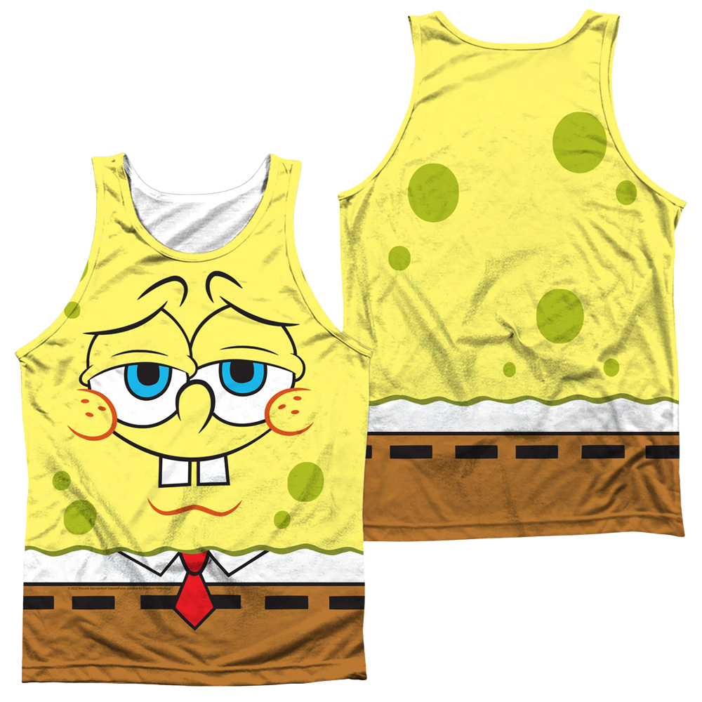 SpongeBob SquarePants Confident Face - Men's All Over Print Tank Top Men's All Over Print Tank SpongeBob SquarePants