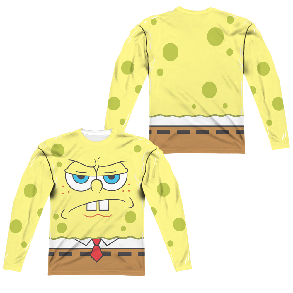 SpongeBob SquarePants Angry Face - Men's All-Over Print Long Sleeve Men's All-Over Print Long Sleeve SpongeBob SquarePants